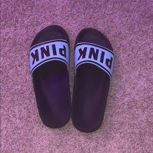 teal size “Large” victoria’s secret pink slides